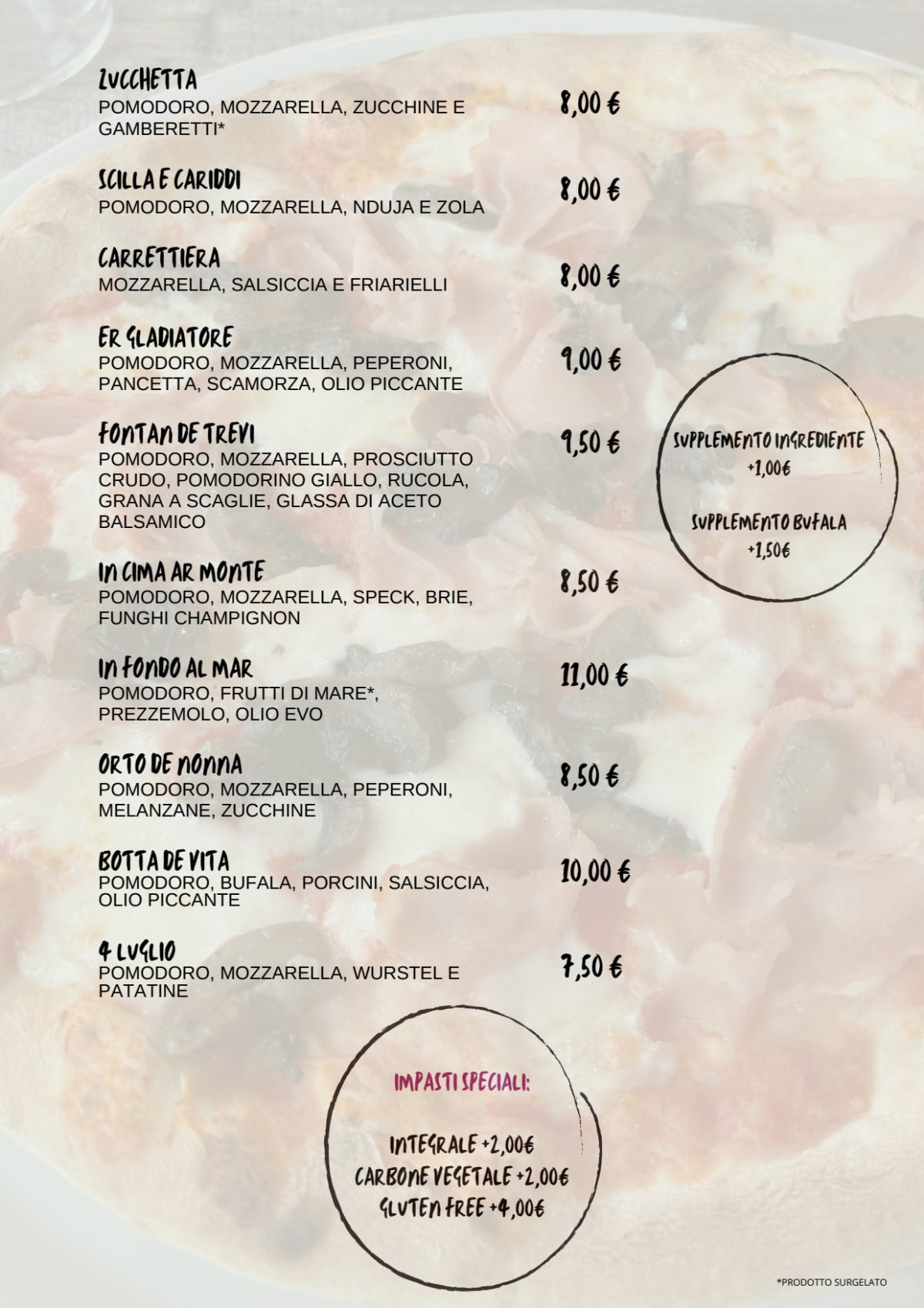 Menu 2024 SPQR La Pizzosteria Seregno in Seregno TheFork