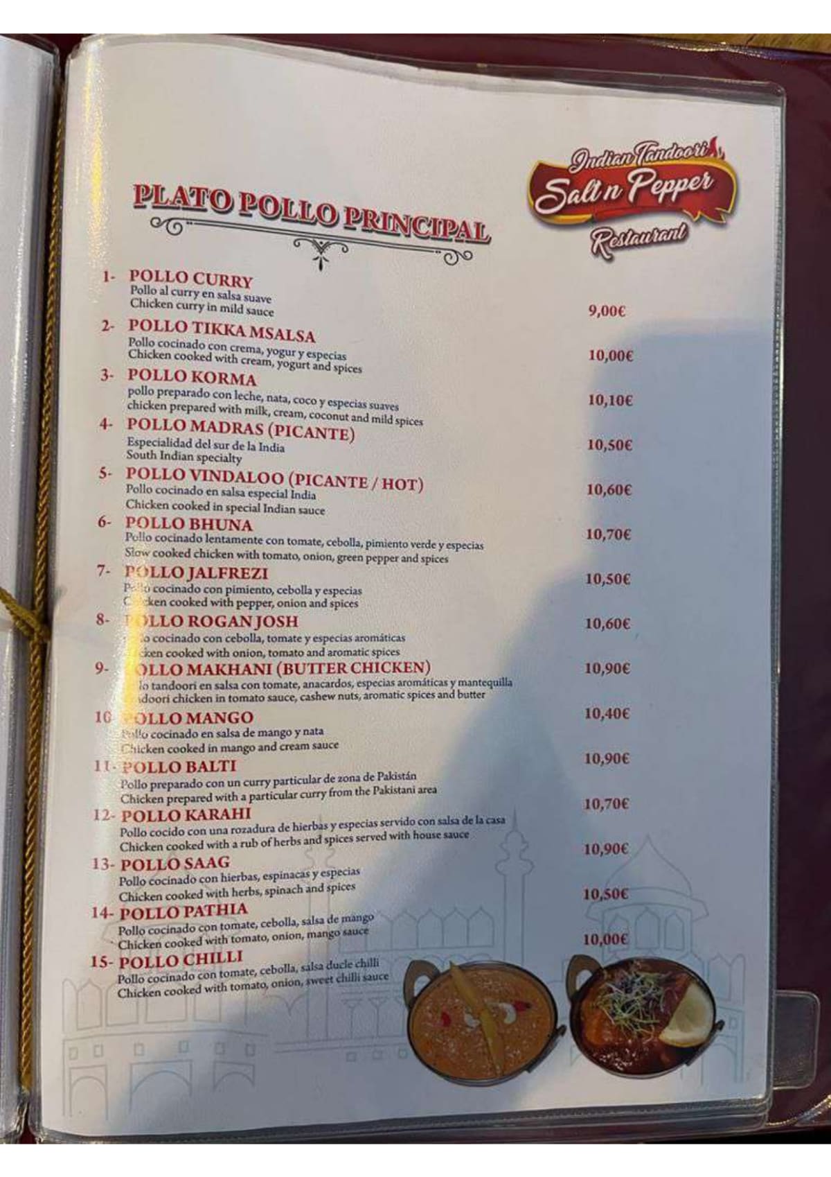 Menù completo e carta 2024 Salt n' Pepper (Indian Tandoori ) a Sitges TheFork