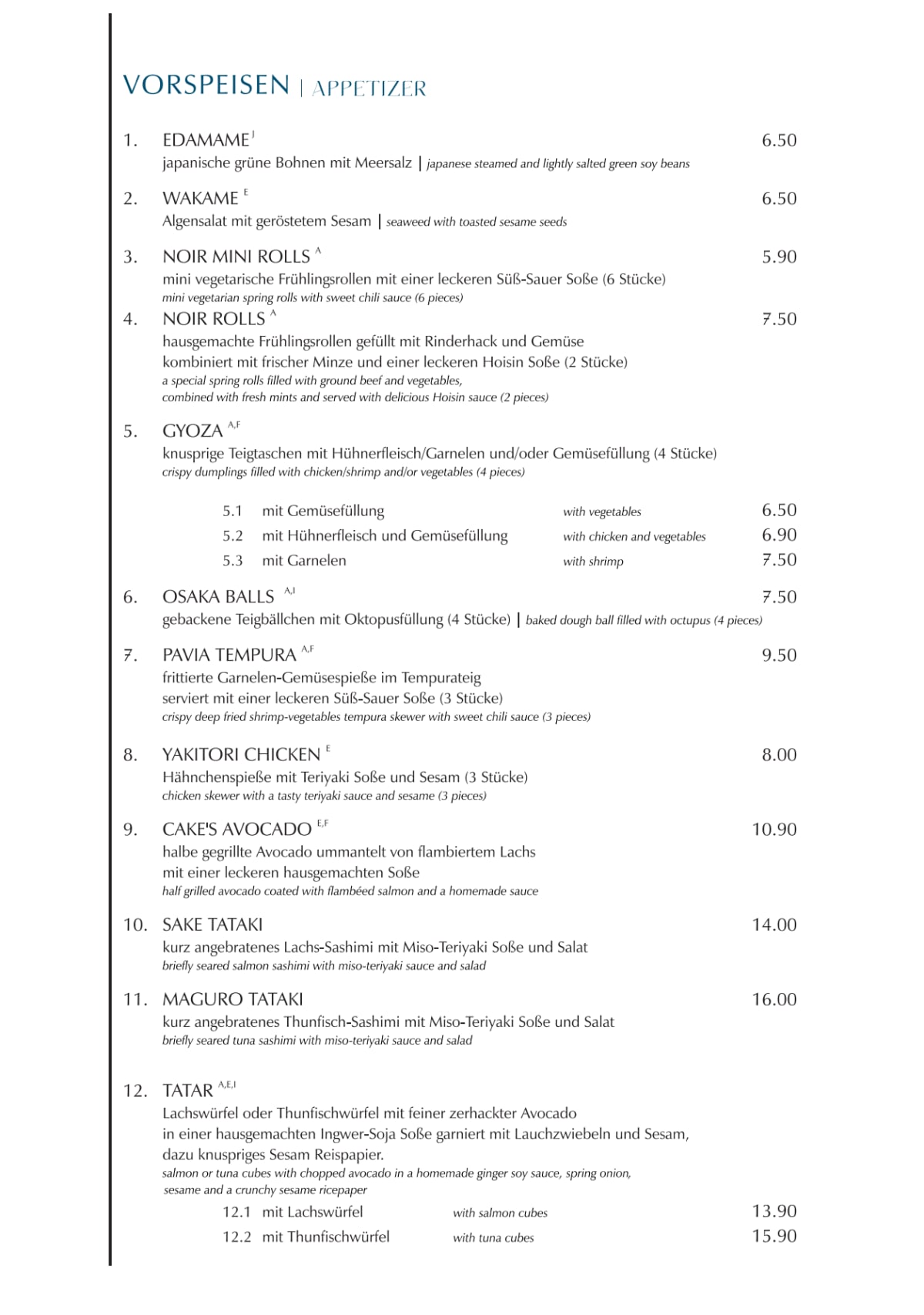 Noir Finest Sushi Cuisine Sonnenberg