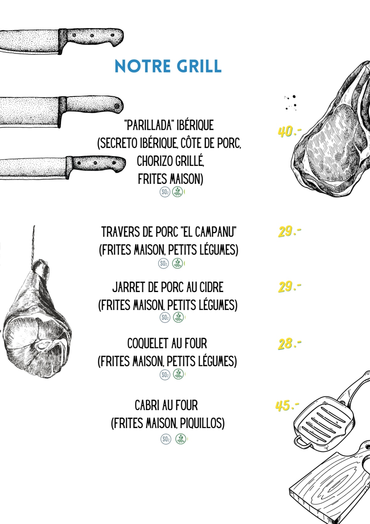 Restaurant El Campanu Centro Asturiano de Ginebra menu