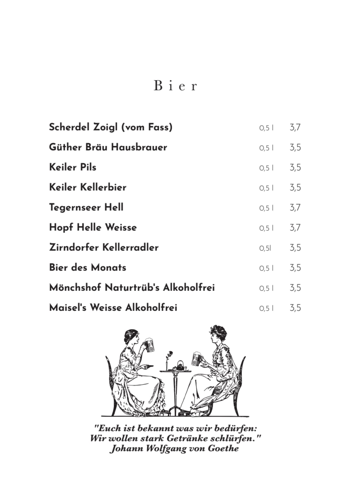 Menu 2024 Hopfen und Malz in Coburg TheFork