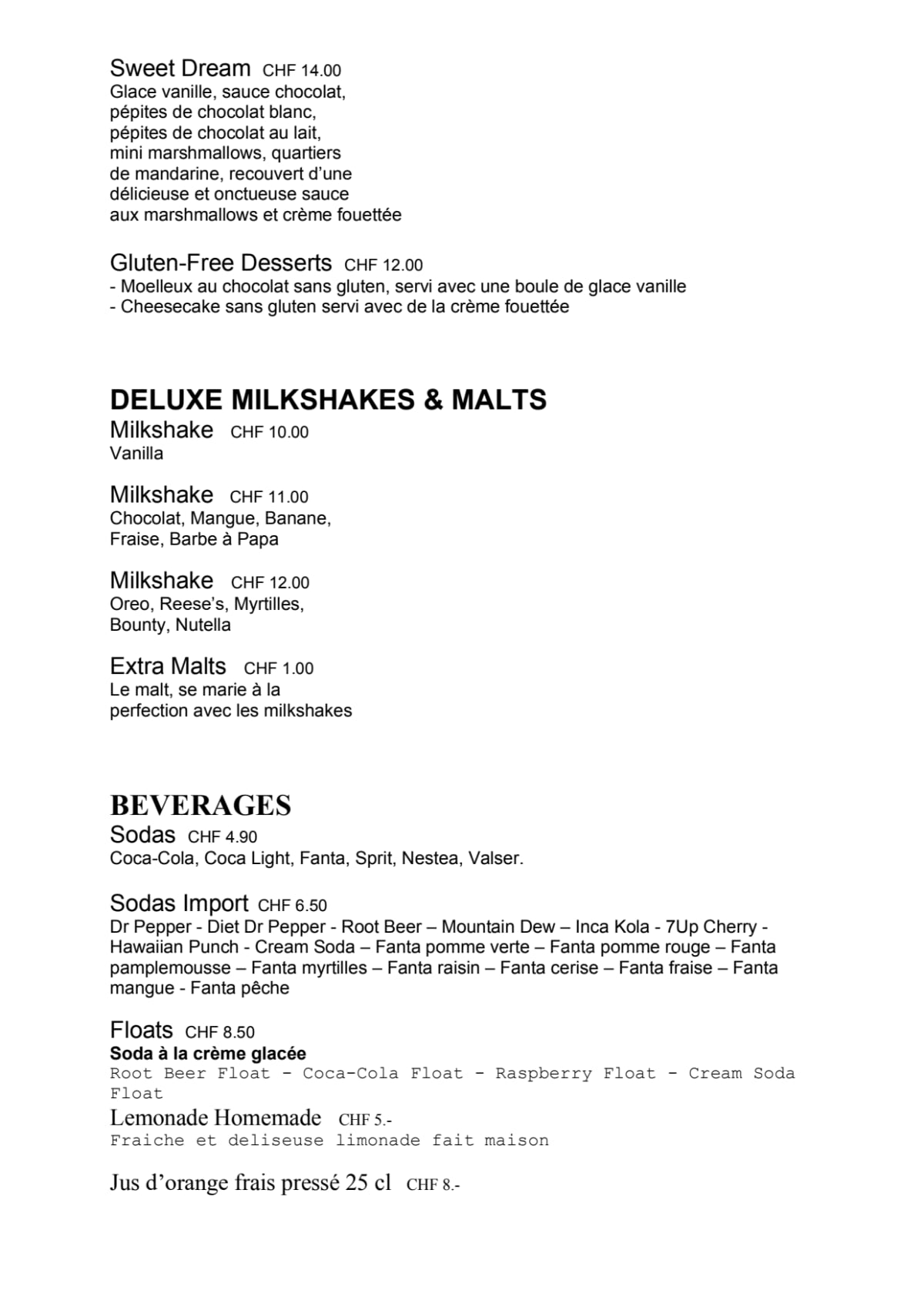 Menu 2024 Tiki Rock Bar em Genebra TheFork