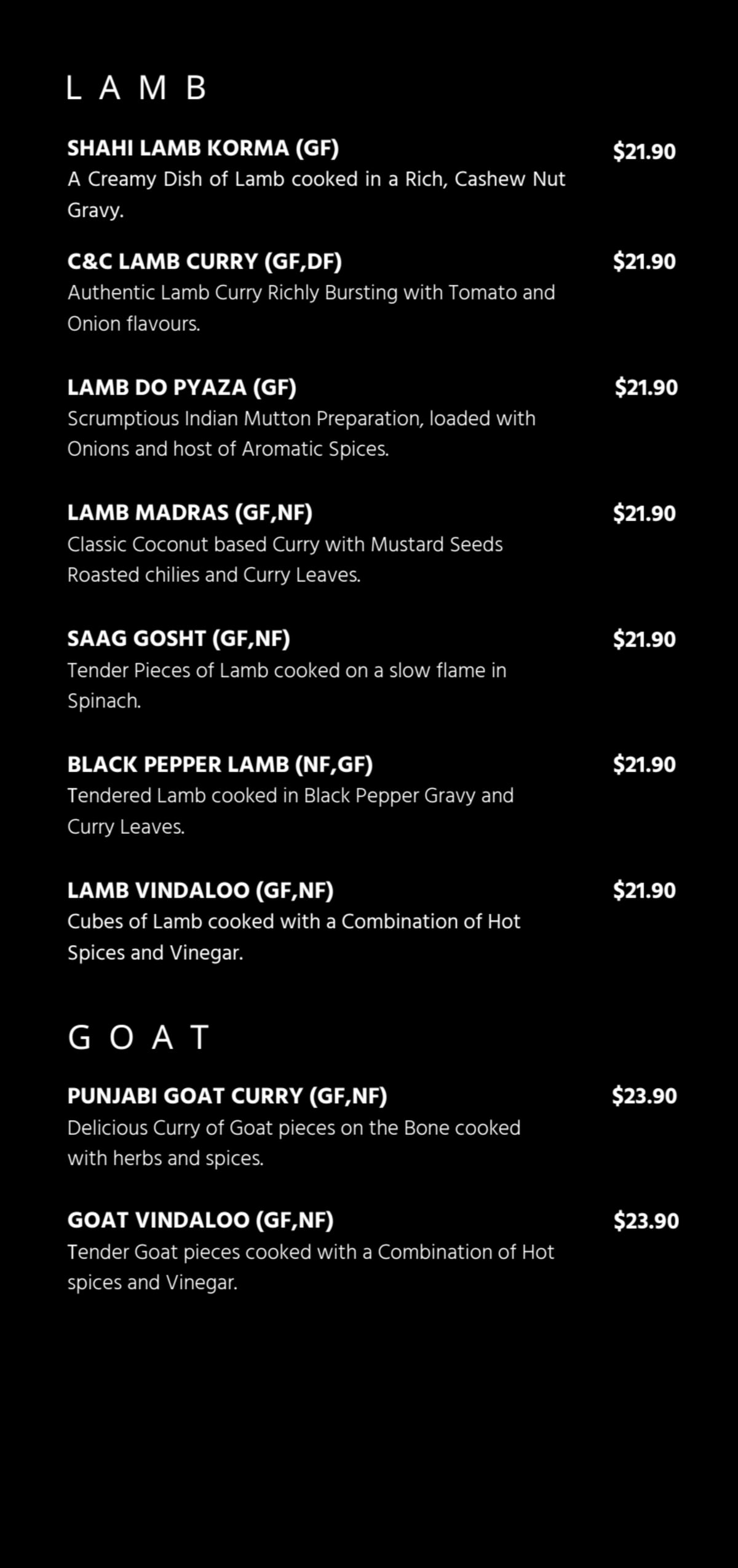 Curry and cocktails shop
