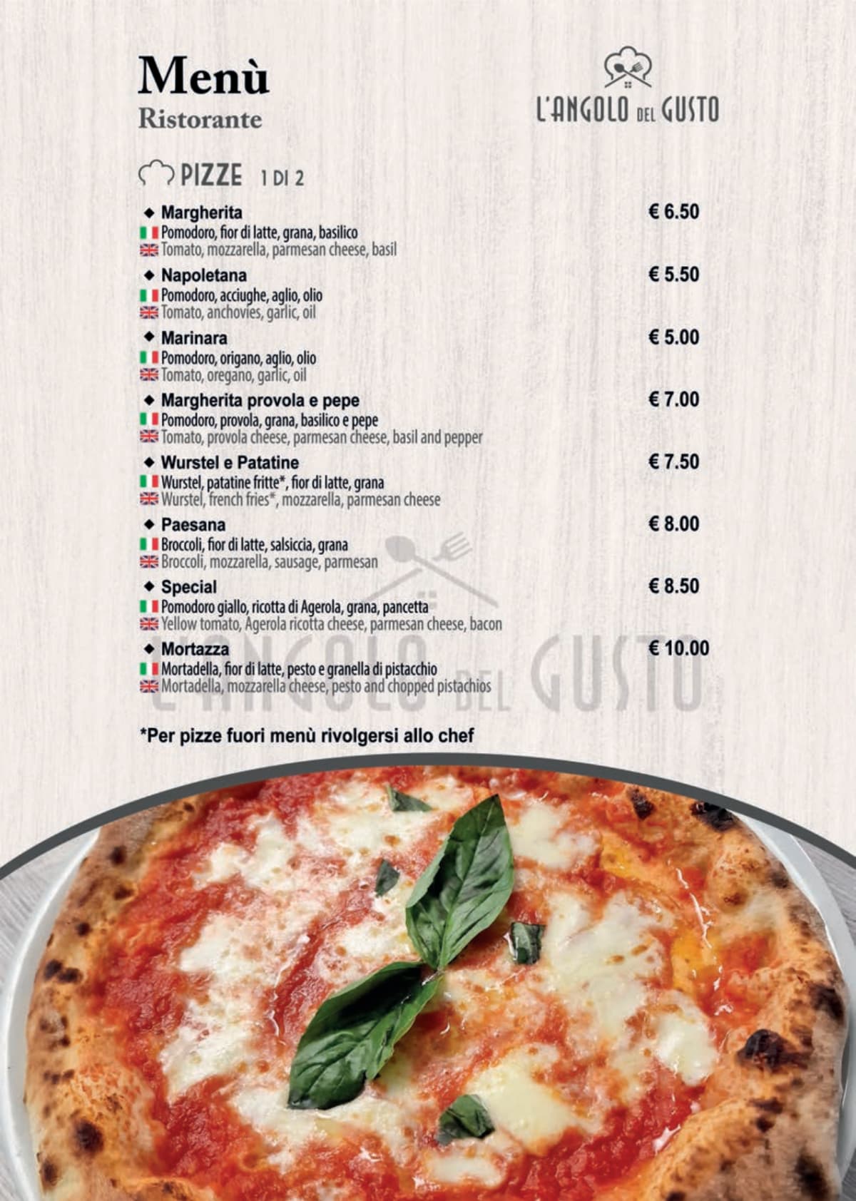 Speisekarte 2024 L Angolo Del Gusto Bistrot In Boscotrecase TheFork