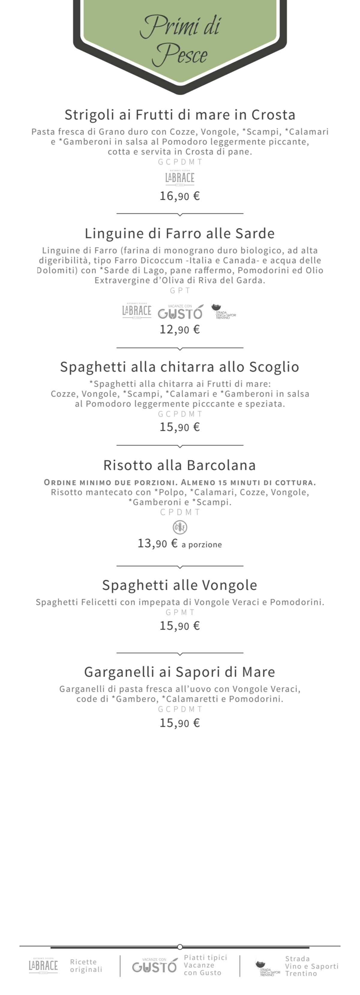 Menù completo e carta 2024 La Brace Pizzeria a Rovereto TheFork