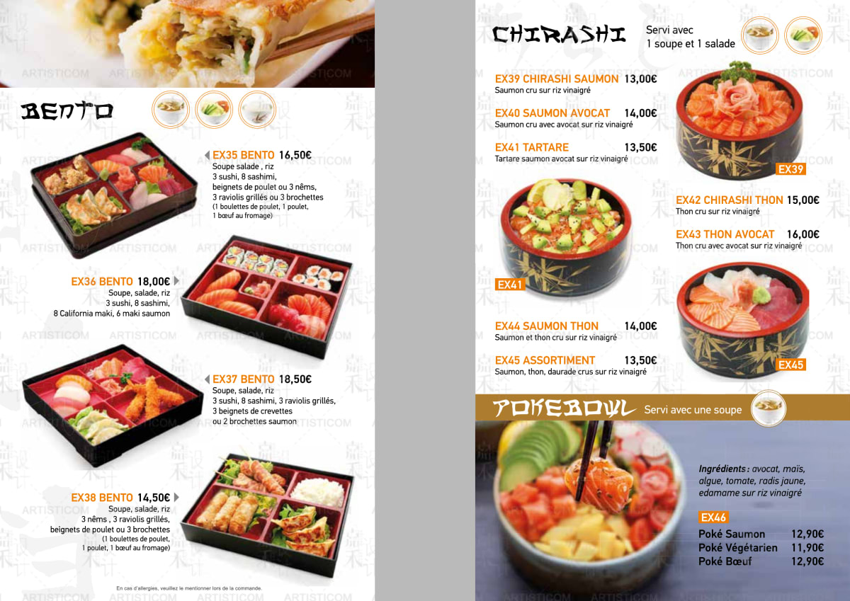 Eizosushi menu