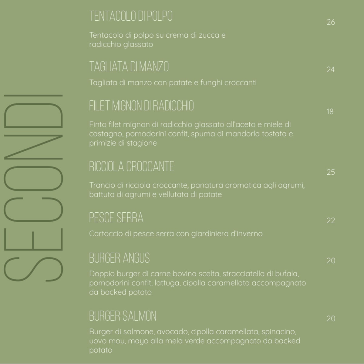 Ecooking Bistrot - Via Giardino menu