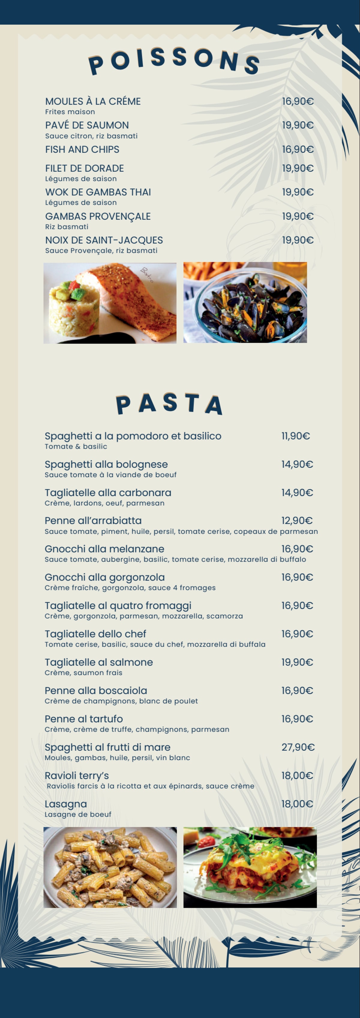 Bistrot  Aldo menu