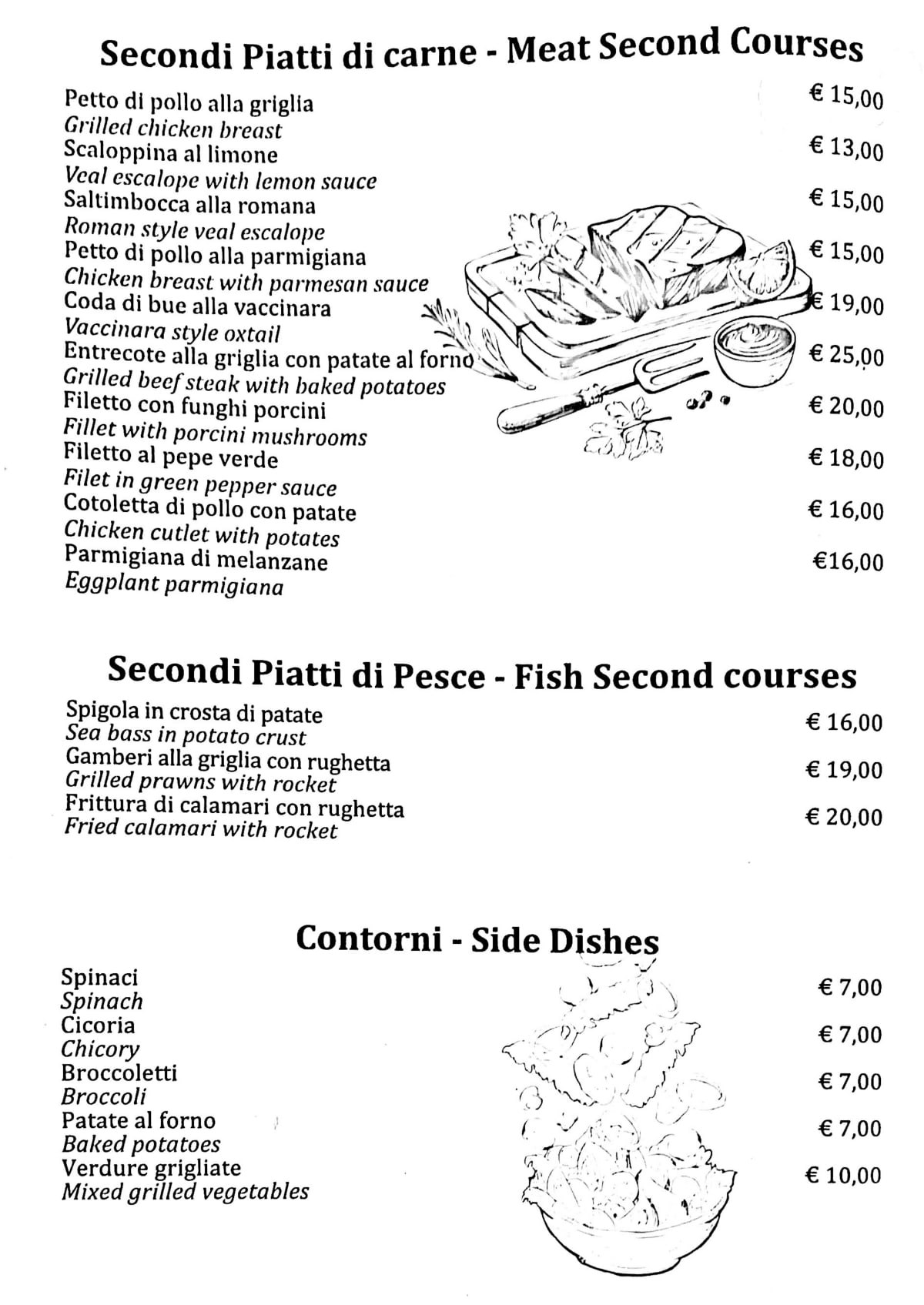 La Botte Antica menu