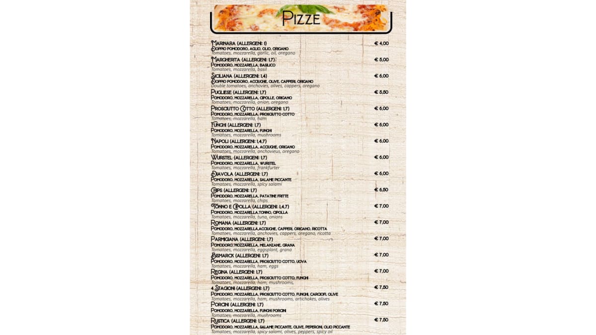 L'Angolo Di Romano menu