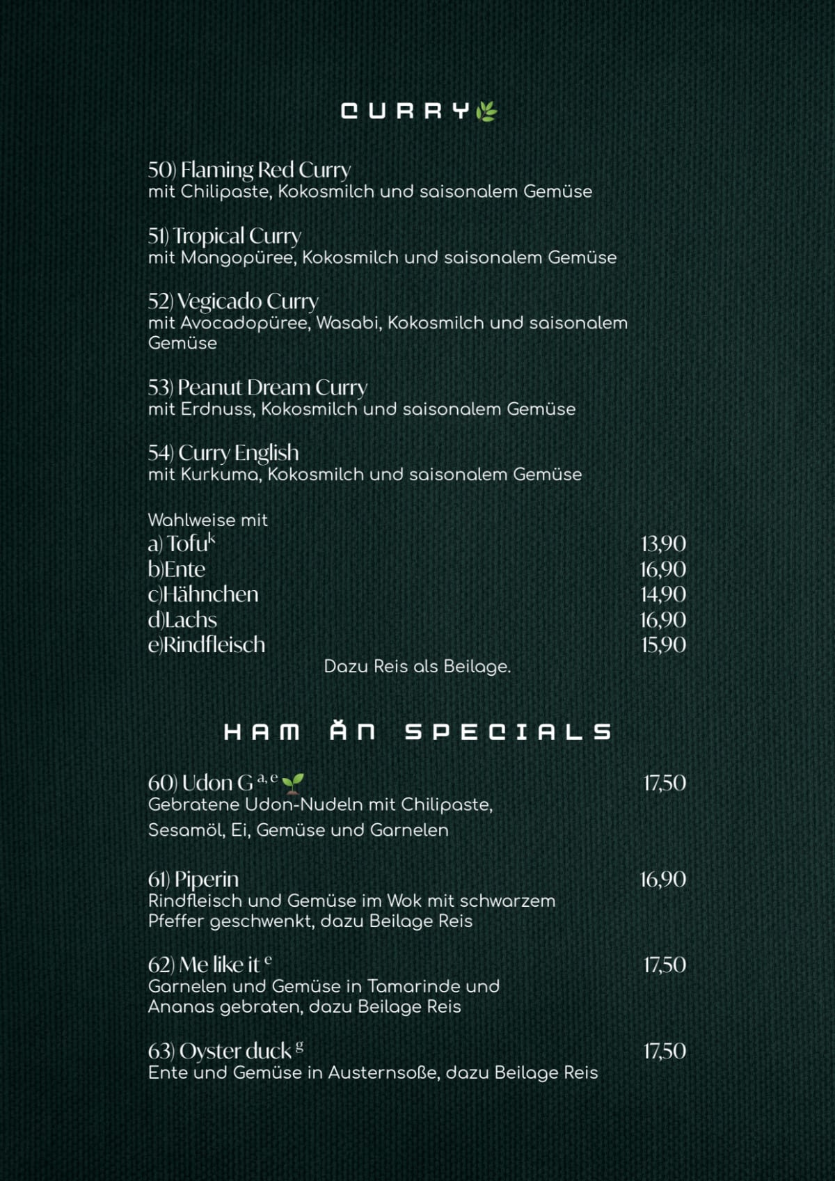 Carte et Menus 2024 Ham An Restaurant à Hambourg TheFork