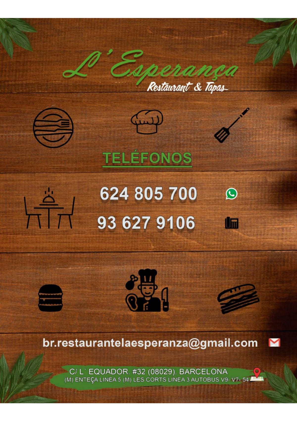 L' Esperança menu