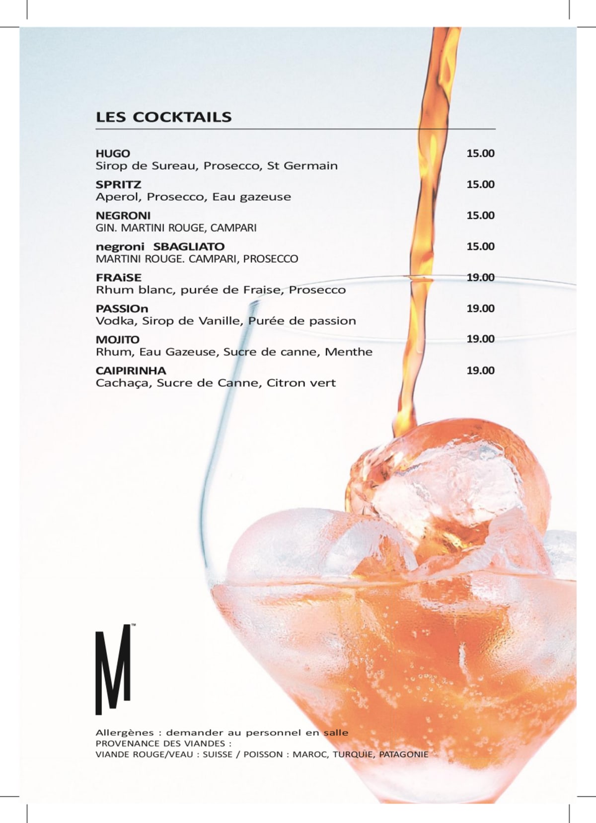 Il Monte menu