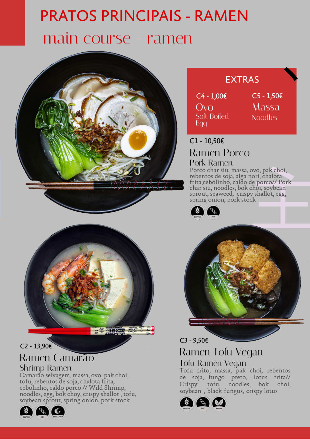 Chopsticks menu