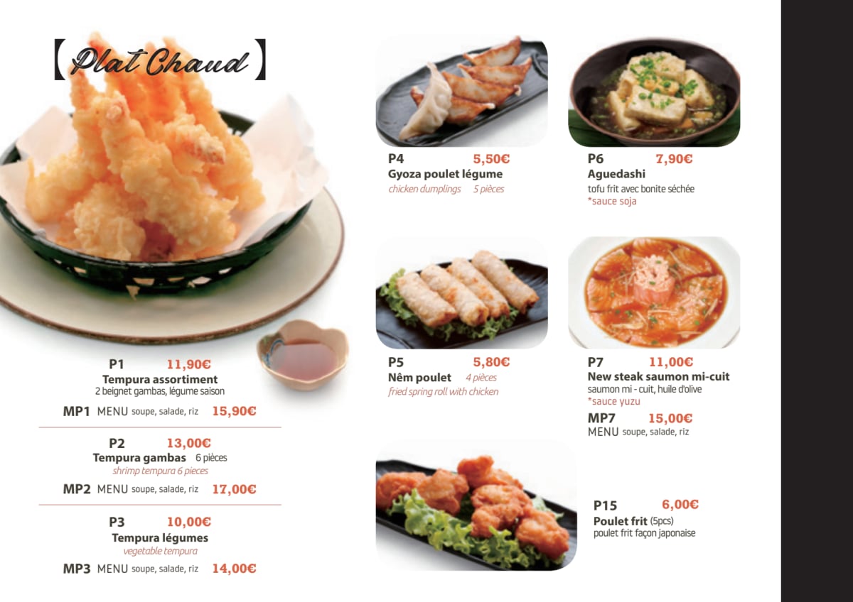 FujiYaki menu