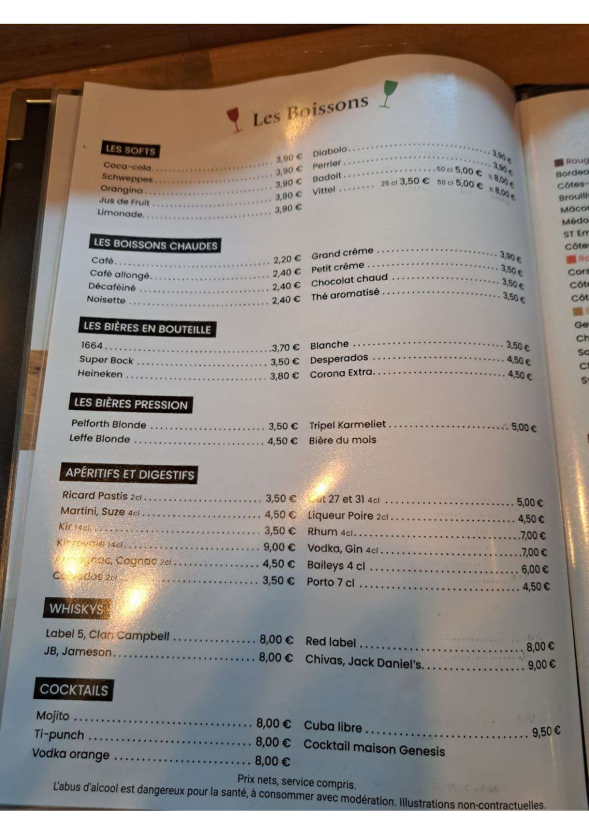 Genesis Cafe menu