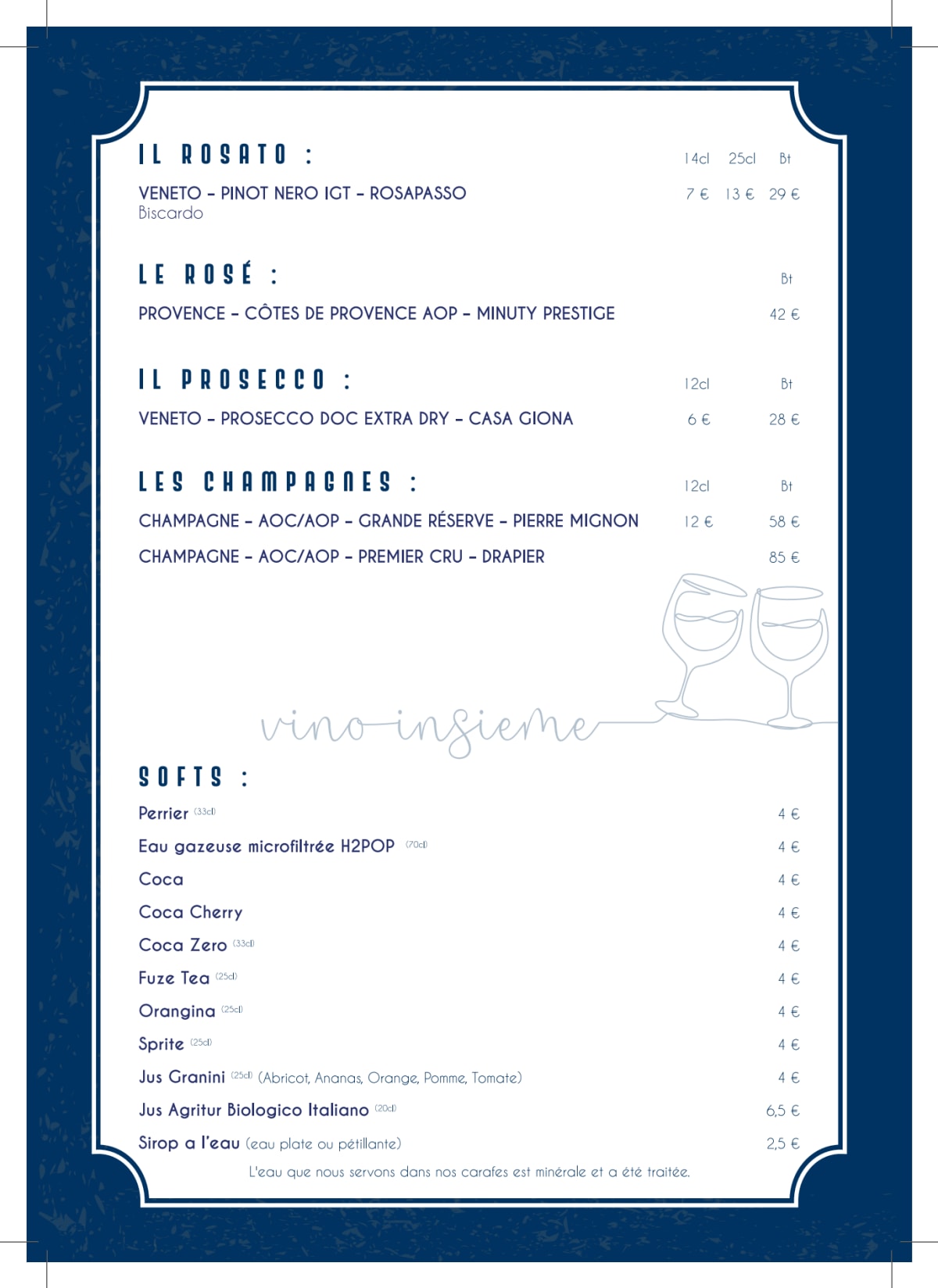 Carmina 17 menu