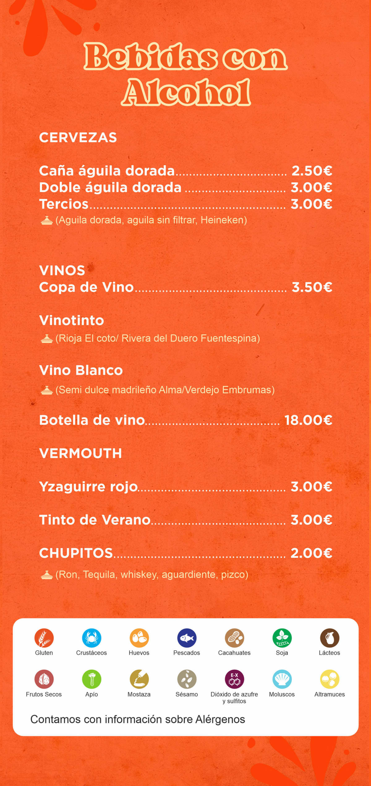 Restaurante Atlas menu