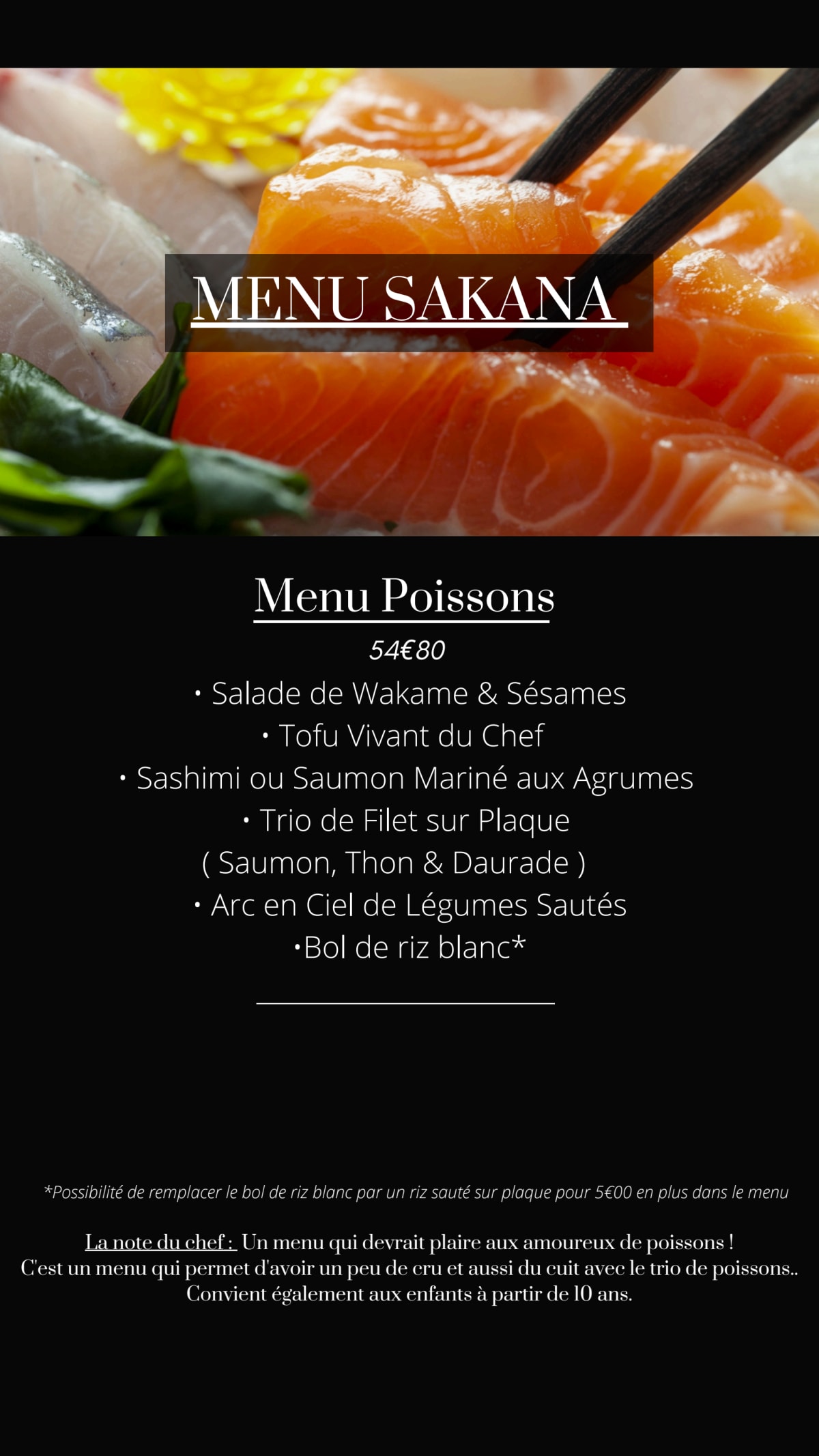 Devant Vous menu