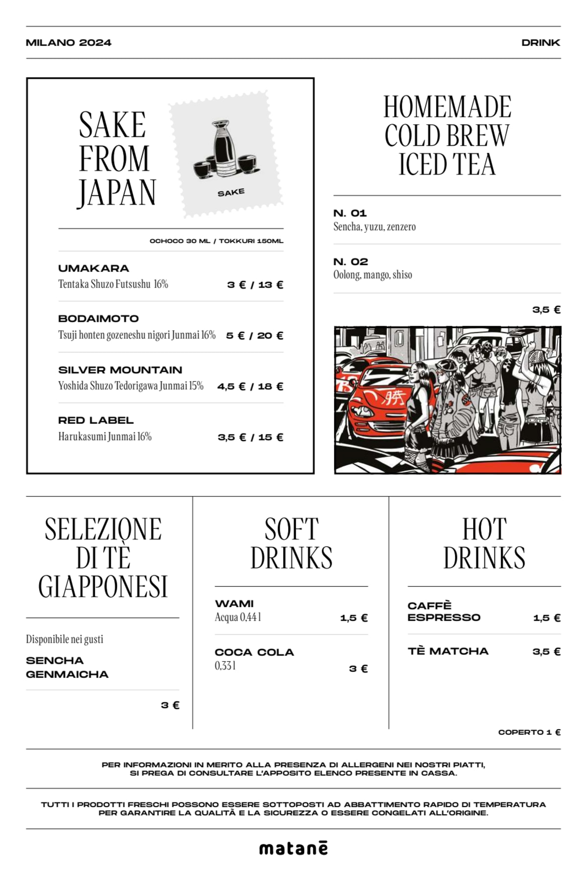 Matane XXV Aprile menu