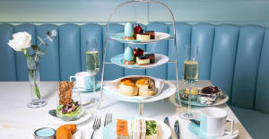 Full Afternoon Tea - The Tiffany Blue Box Cafe at Harrods, London