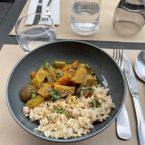 Curry vegetable with rice  - Apéti Ségur, Paris