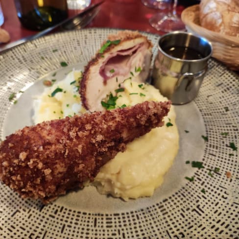 Volaille façon cordon bleu - La Chope, Paris