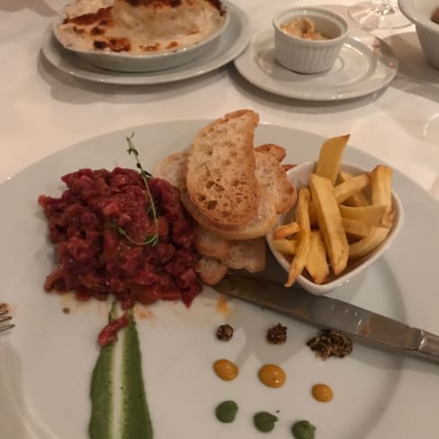 Beautiful with chips  and Melba toast - The Garden by La Rosa, Estepona