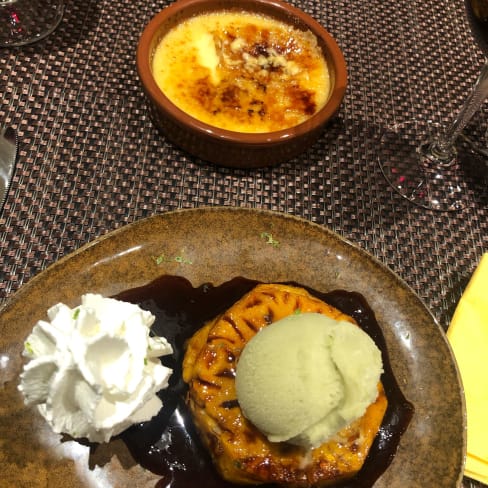 Dessert.. crème brûle et ananas rôti  - L'Arum Des Îles, Rueil-Malmaison