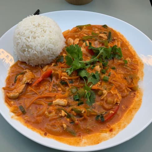 Poulet curry rouge