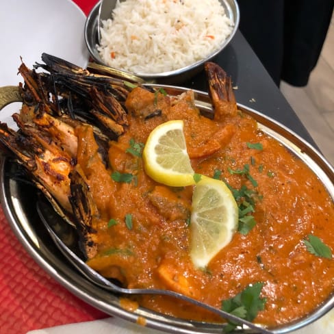 Delicious, big fat juicy prawns  - La Cuisine de l'Himalaya, Paris