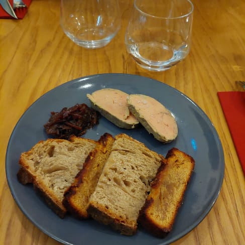 Foie gras et compotée d'oignons - Le Coin Pop, Paris