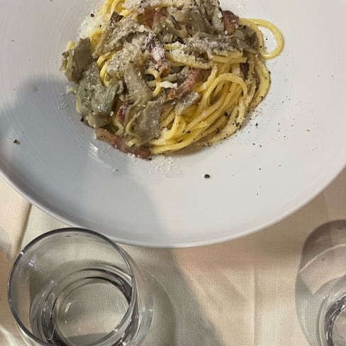 Tonnarello carciofi e guanciale - Ristorante "BorgoPio92", Rome