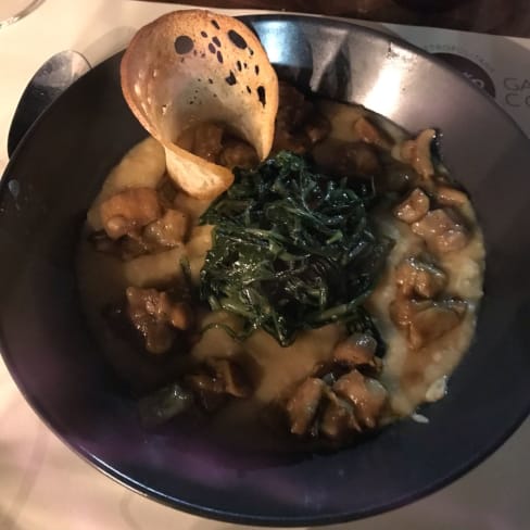 Crema di cannellini cicoria e porcini - Lorto Gastronomia Contadina, Rome