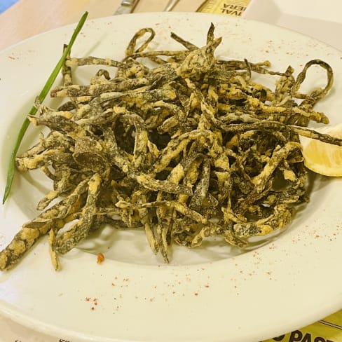 Fritura de algas al limón  - YERBABUENA, Madrid