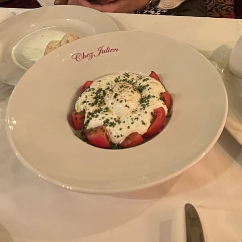 Tomato jouno and scallops ceviche  - Chez Julien, Paris