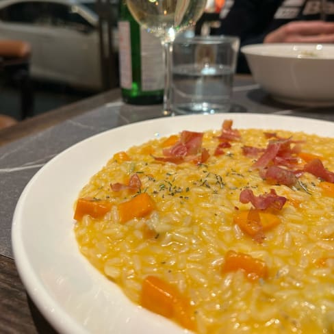 Risotto con speck e zucca violino - Quore Italiano- Via Delio Tessa, Milan