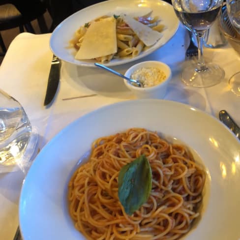 Spaguetti al Pomodoro e Basilico et Penne Alfredo - Del Papa - Malakoff, Paris