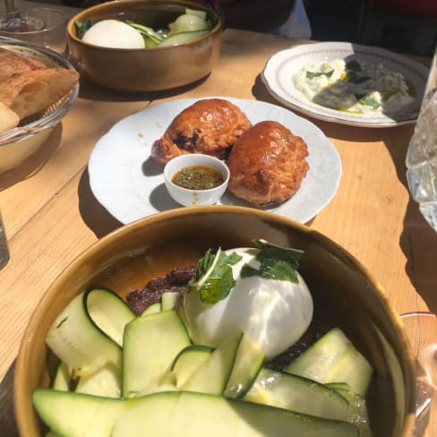 Burrata et empanadas - Maison Maison, Paris