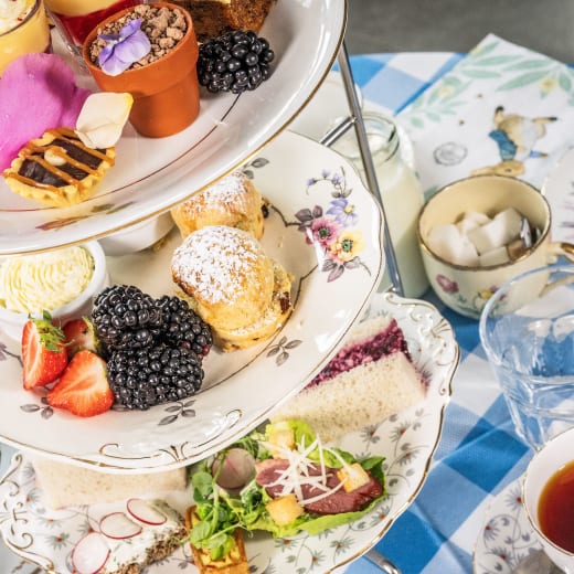 Menu 2025 Peter Rabbit™ Afternoon Tea in The Stableyard Cafe in