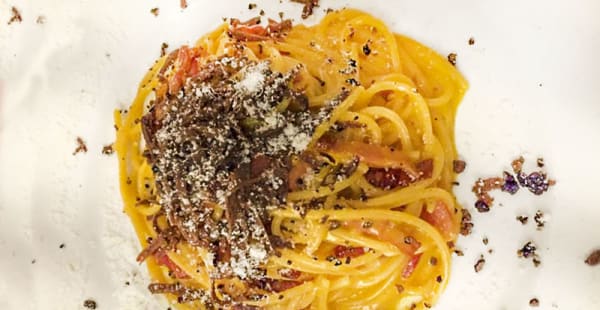 Carbonara con tartufo - Antica Trattoria al Gallinaccio, Roma