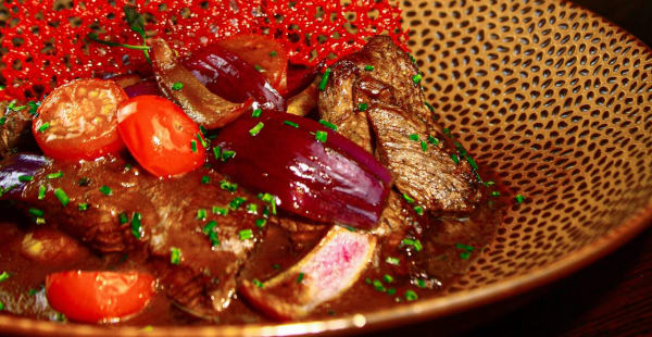 Lomo al wok, Bouchées de filets de boeuf sautées au wok - Pachacamac Restaurant, Geneva