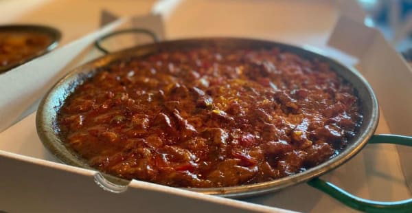 Arroz costrado de cerdo y verduras - Gula Pintxosbar, Madrid