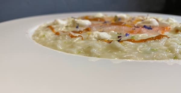 Risotto lime, gamberi e stracchino - Hostaria PO, Roma