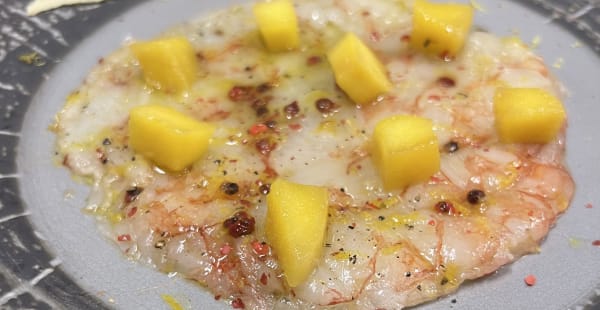 Carpaccio di gamberi rossi e mango - Il Ristoro, Roma