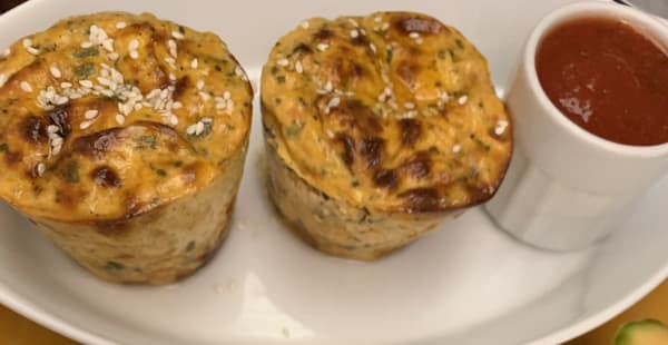 Le gâteau de légumes en Duo & coulis de tomate provençal - L'InfiniThé - Chez Sandrine, Paris