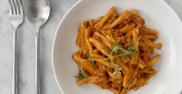 Pasta Salsiccia (penne med salsicciafärs) - Jacob's, Stockholm