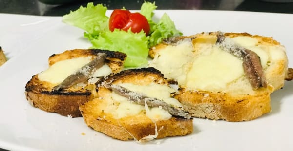 Bruschette alici e mozzarella  - Osteria del Gallo, Roma