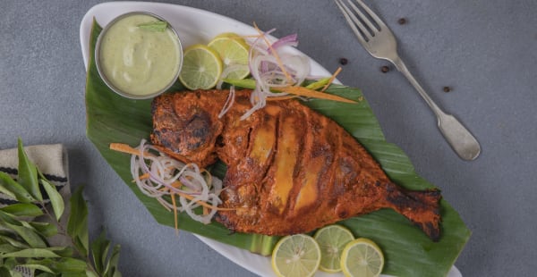 Tandoori Pomfret - Anjappar Indian Restaurant, Amsterdam