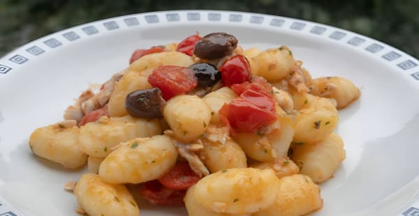 Gnocchetti alla puttanesca di mare con pesce spada - Pizzic'Osteria Volpetti Bistrot "Salumeria Storica dal 1870", Roma